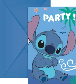 Decorata Party Festartikler|Invitationer - 6-pak - Stitch & Angel