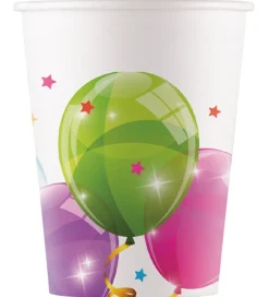 Decorata Party Kop Og Tudekop|Papkrus - 8-pak - 200 ml - Sparkling Balloons