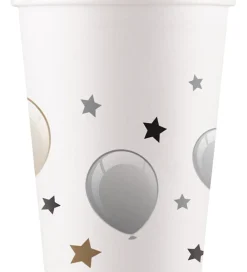 Decorata Party Festartikler>Papkrus - 8-pak - 200 ml - Milestone Happy Birthd