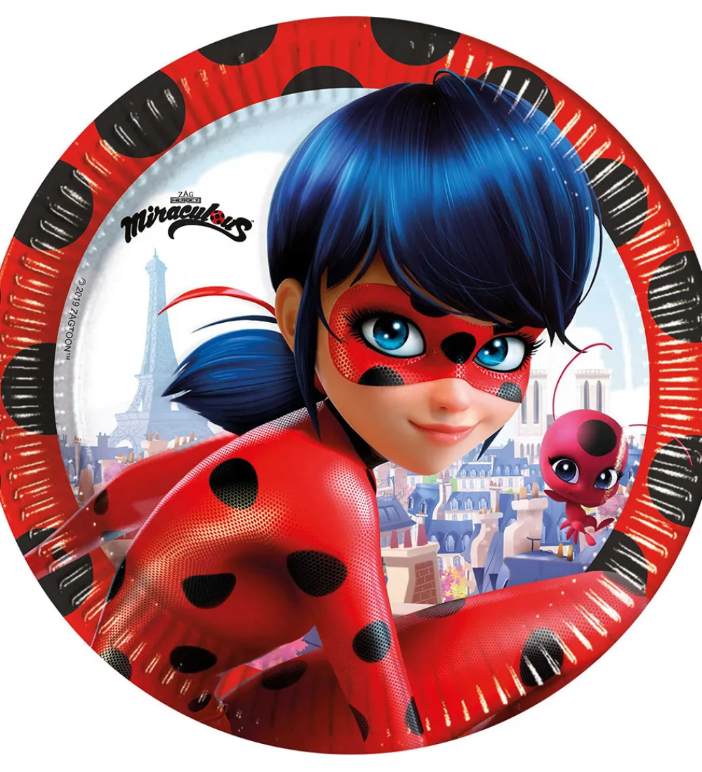Decorata Party Tallerkener>Paptallerkner - 8-pak - 23 cm - Miraculous Lady