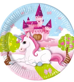 Decorata Party Tallerkener|Paptallerkner - 8-pak - 23 cm - Unicorn