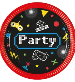 Decorata Party Tallerkener|Paptallerkner - 8-pak - 23 cm - Gaming Party