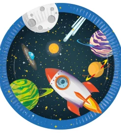 Decorata Party Tallerkener|Paptallerkner - 8-pak - 23 cm - Rocket Space