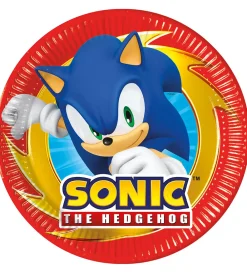 Decorata Party Tallerkener|Paptallerkner - 8-pak - 19,5 cm - Sonic Speed