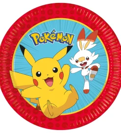 Decorata Party Festartikler>Paptallerkner - 8-pak - 23 cm - Pokémon