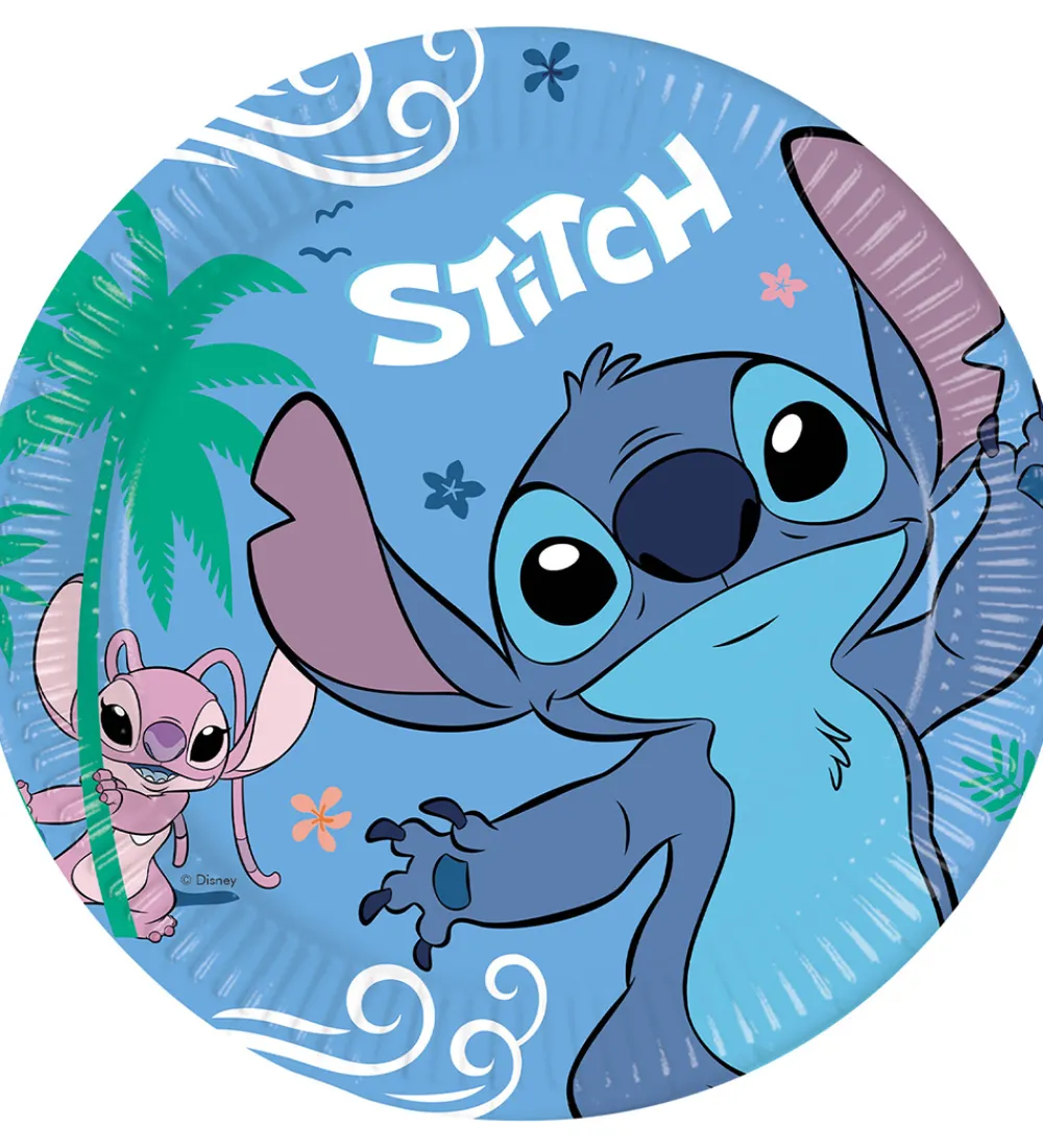 Decorata Party Tallerkener|Paptallerkner - 8-pak - 23 cm - Stitch & Angel