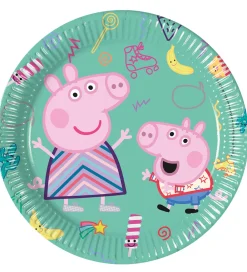 Decorata Party Tallerkener>Paptallerkner - 8-pak - 19,5 cm - Peppa Pig Messy