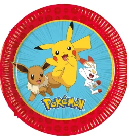 Decorata Party Festartikler>Paptallerkner - 8-pak - 19,5 cm - Pokémon