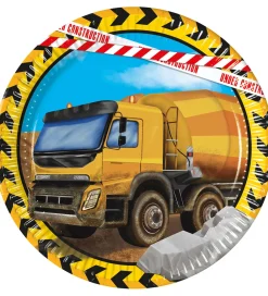 Decorata Party Tallerkener>Paptallerkner - 8-pak - 19,5 cm - Construction