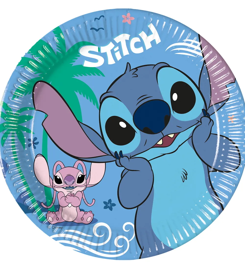 Decorata Party Festartikler>Paptallerkner - 8-pak - 19,5 cm - Stitch & Angel