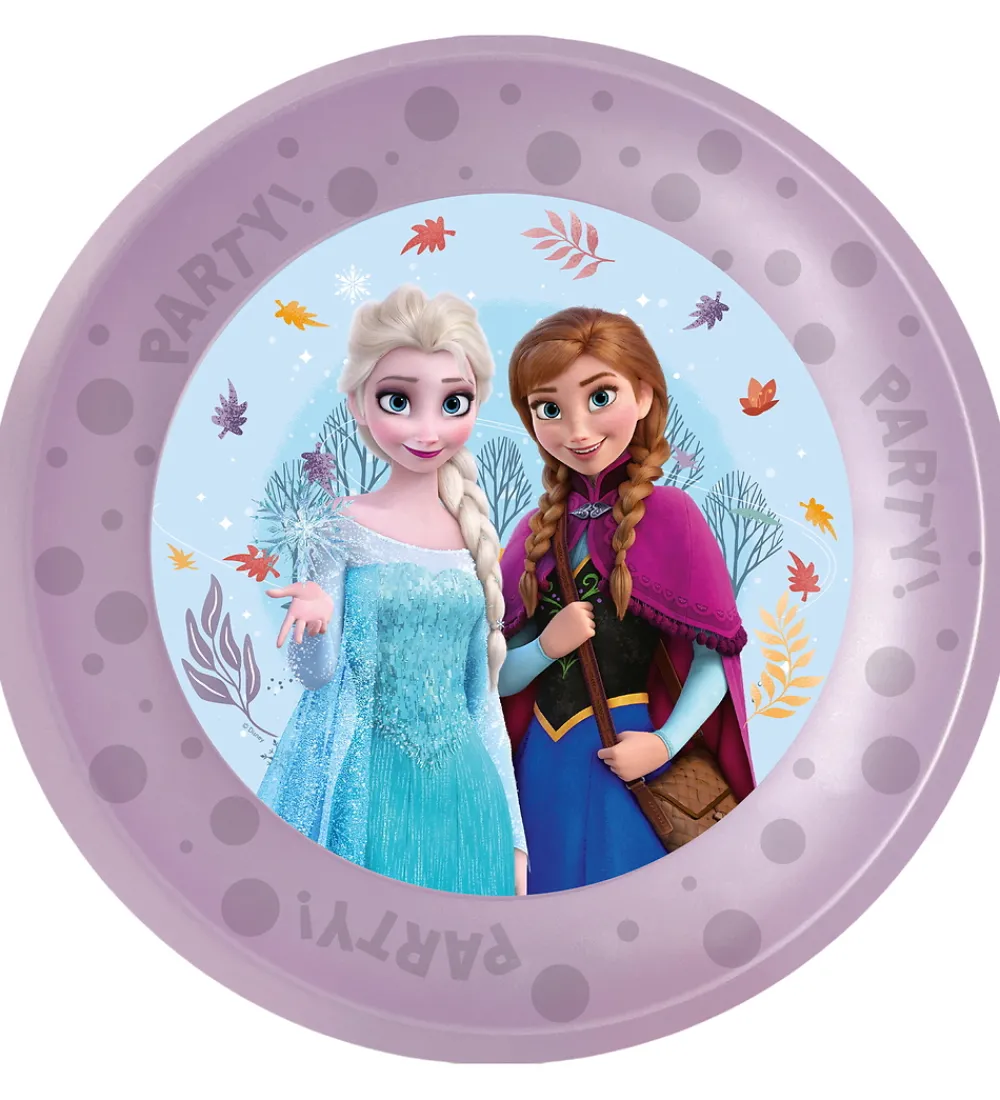 Decorata Party Festartikler>Plastiktallerkner - 4-pak - 21 cm - Frozen Idylli