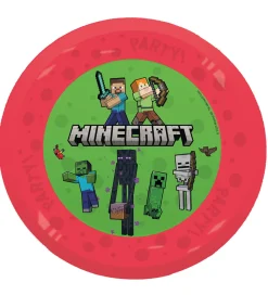 Decorata Party Tallerkener|Plastiktallerkner - 4-pak - 21 cm - Minecraft
