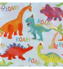 Decorata Party Festartikler|Servietter - 20-pak - 33x33 cm - Dino Party