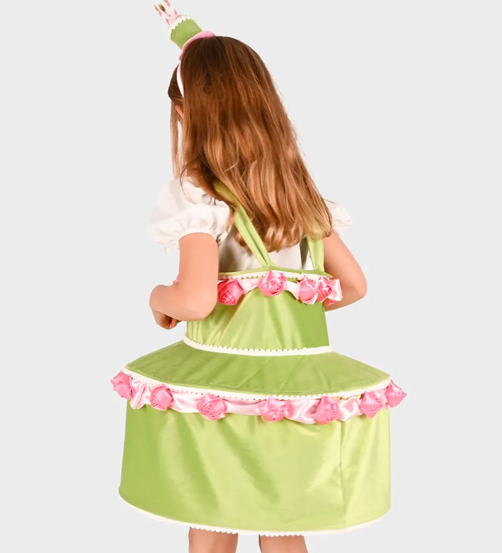 Den Goda Fen Halloween>Udklædning - Dress Cake w Diadem - Green