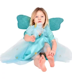 Den Goda Fen Udklædningstøj|Halloween></noscript>Udklædning - Fekjole m. Vinger/Tryllestav - Turkis