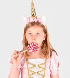 Den Goda Fen Hårbøjler|Udklædning - Hårbøjle - Enhjørning - Hvid/Guld