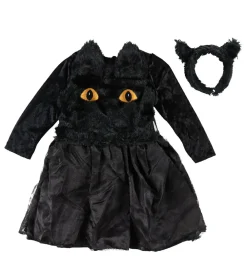 Den Goda Fen Halloween>Udklædning - Sort Kattekjole - Sort