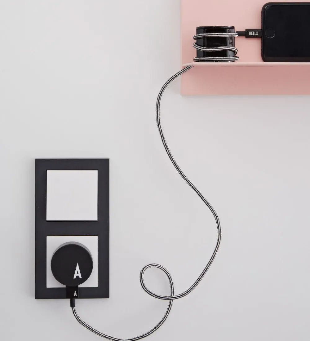 Design Letters Adaptere Og Opladere>Adapter - B - Sort