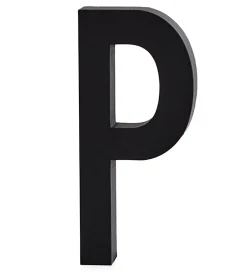 Design Letters Bogstaver|Alubogstav - P - Sort