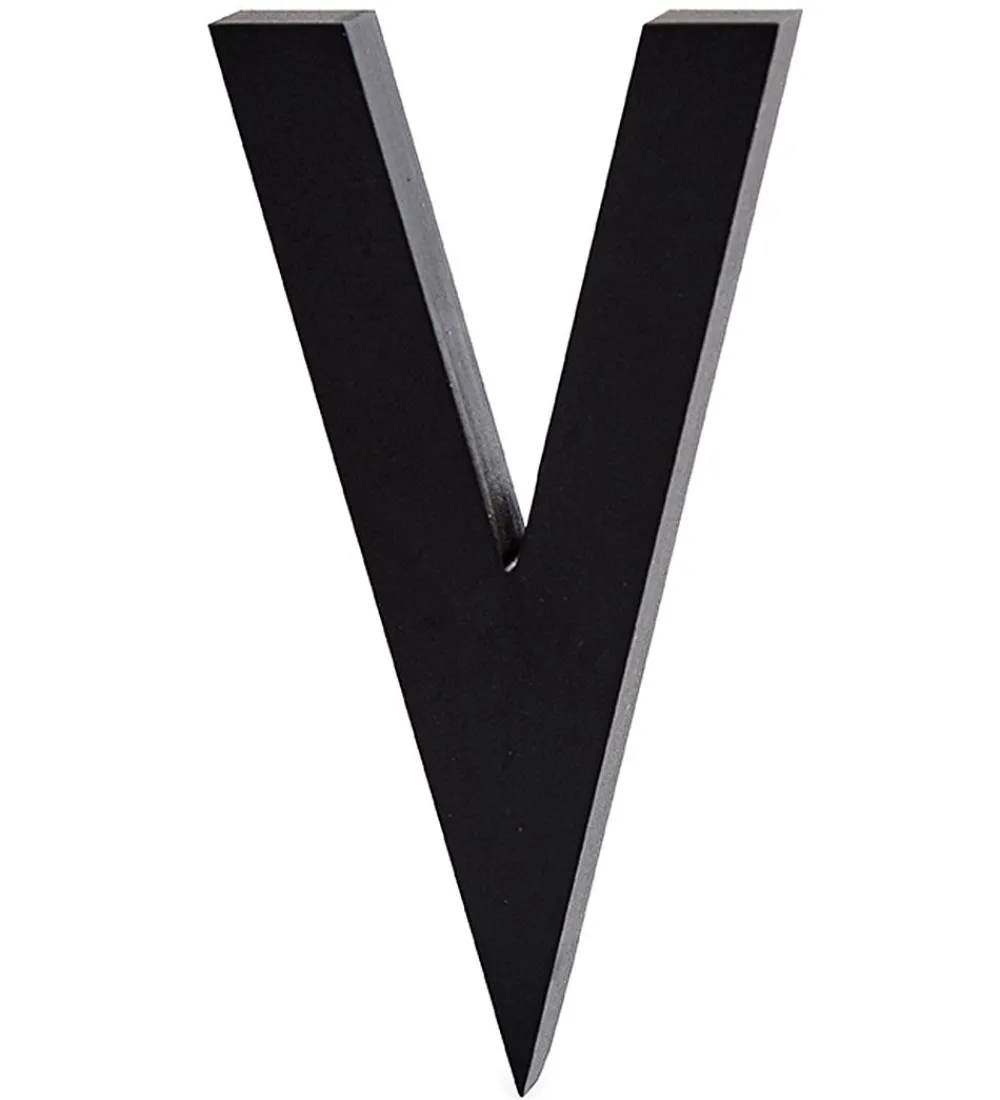 Design Letters Bogstaver>Alubogstav - V - Sort