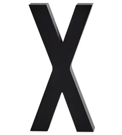 Design Letters Bogstaver|Alubogstav - X - Sort