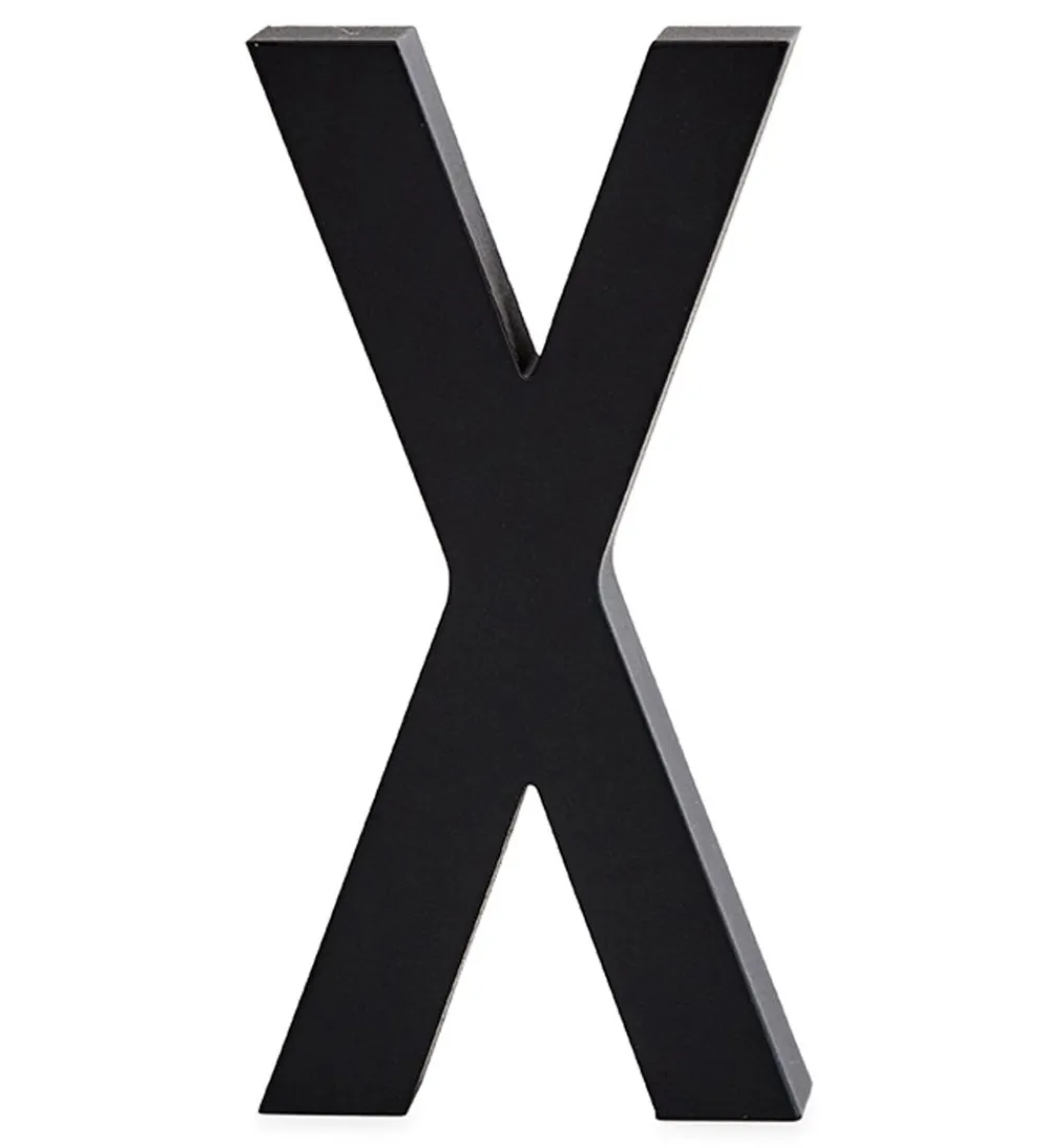 Design Letters Bogstaver|Alubogstav - X - Sort