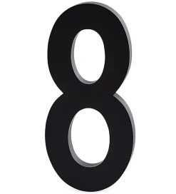 Design Letters Bogstaver>Alutal - 8 - Sort