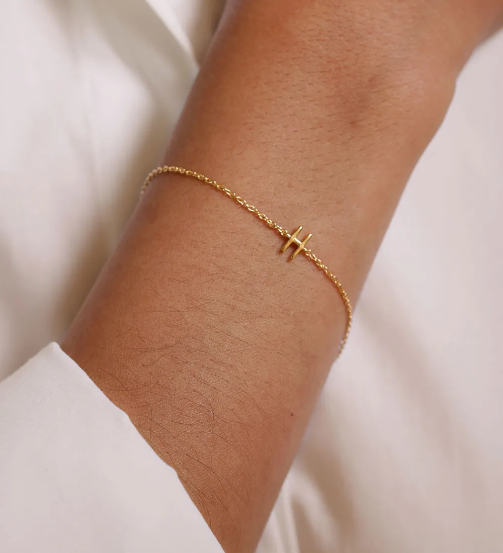 Design Letters Smykker>Armbånd - H - 18K Guldbelagt