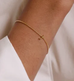 Design Letters Smykker>Armbånd - J - 18K Guldbelagt