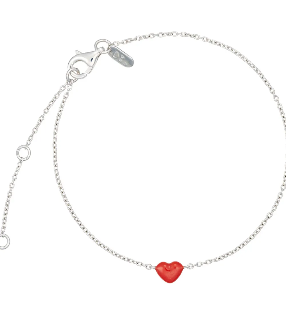 Design Letters Smykker|Armbånd - Little Big Love - Sølv/Rød