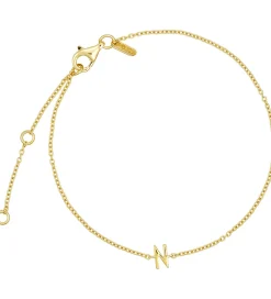 Design Letters Smykker|Armbånd - N - 18K Guldbelagt