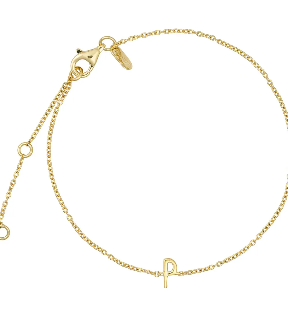 Design Letters Smykker>Armbånd - P - 18K Guldbelagt