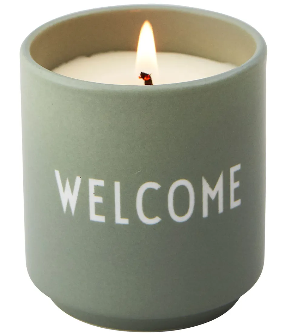 Design Letters Duftlys|Duftlys - Fresh Flowers & Citrus - Grøn m. Welcom