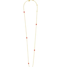 Design Letters Smykker>Halskæde - Little Big Love - Guld/Rød