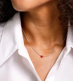 Design Letters Smykker>Halskæde - Little Big Love - Sølv/Rød