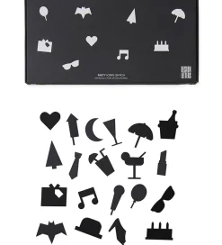 Design Letters Bogstaver>Ikoner - Fest - Sort