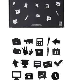 Design Letters Bogstaver>Ikoner - Kontor - Sort