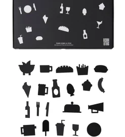 Design Letters Bogstaver|Ikoner - Mad - Sort