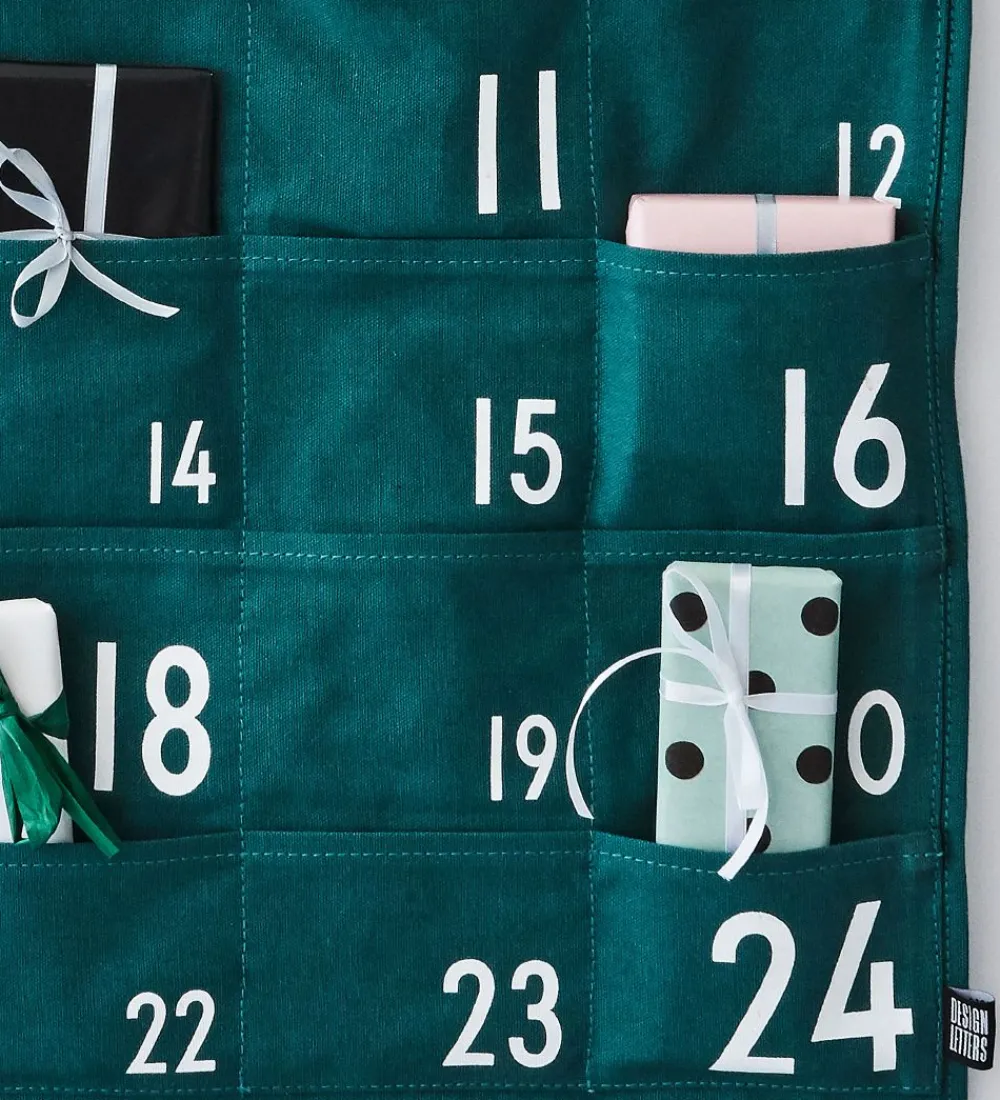 Design Letters Julekalender|Julekalender - 73 cm - Mørkegrøn
