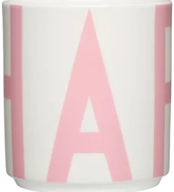Design Letters Spisetid|Kop Og Tudekop>Kop - XL Vintage ABC - Happy - Creole Pink