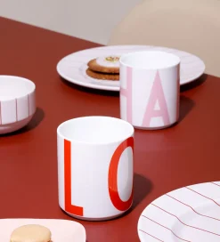 Design Letters Spisetid|Kop Og Tudekop>Kop - XL Vintage ABC - Love - Cherry Tomato