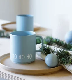 Design Letters Kop Og Tudekop>Krus - Favourite - Ho Ho Ho - Light Blue