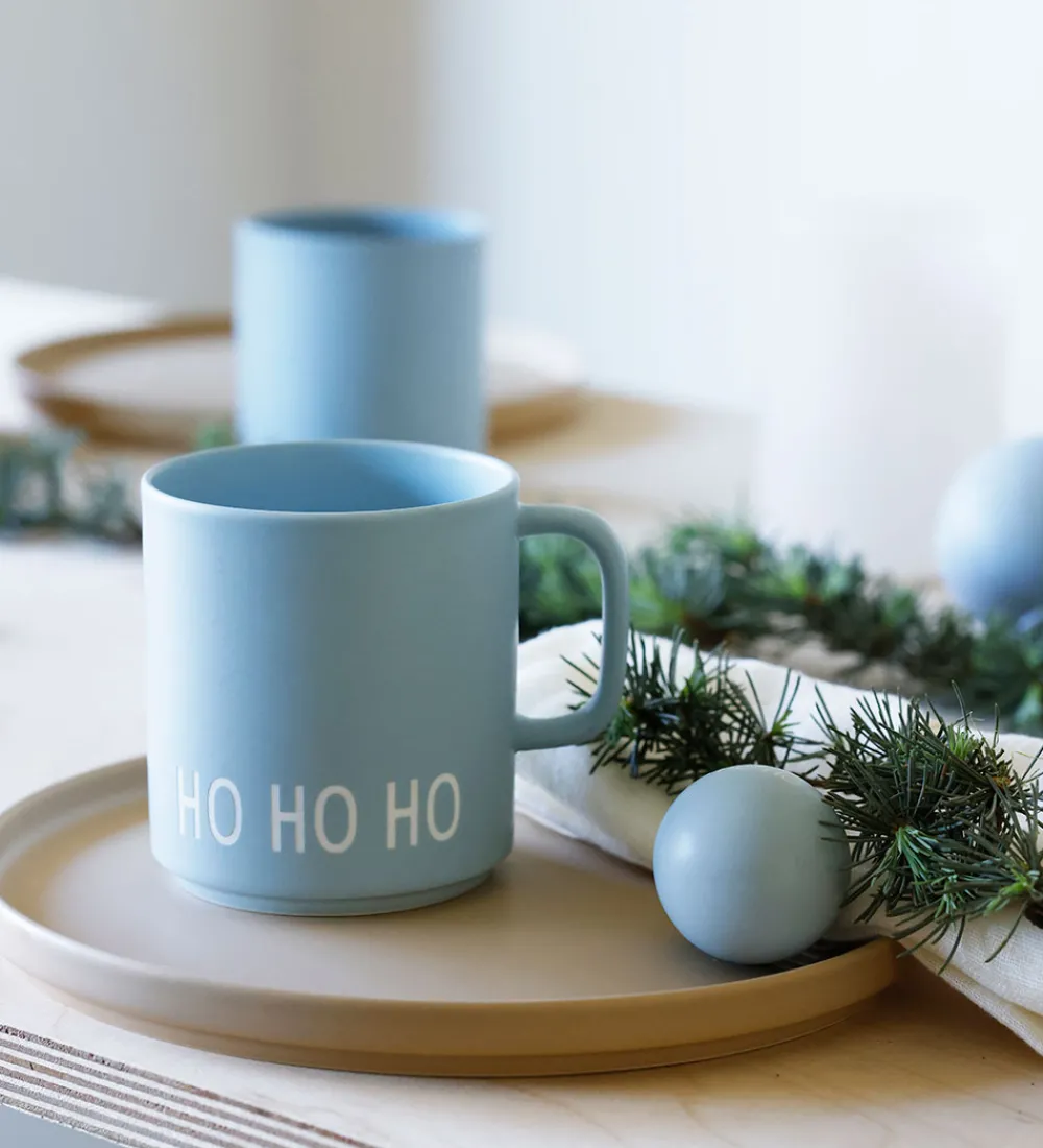 Design Letters Kop Og Tudekop>Krus - Favourite - Ho Ho Ho - Light Blue