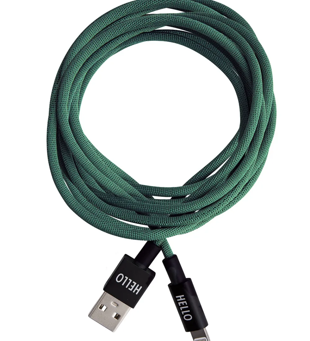 Design Letters Adaptere Og Opladere|Opladerkabel - iPhone - USB-A/Lightning - Grøn