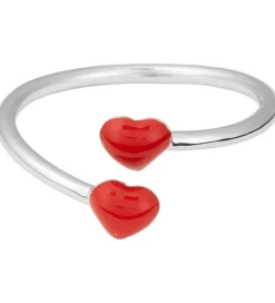 Design Letters Smykker>Ring - Little Big Love - Sølv/Rød