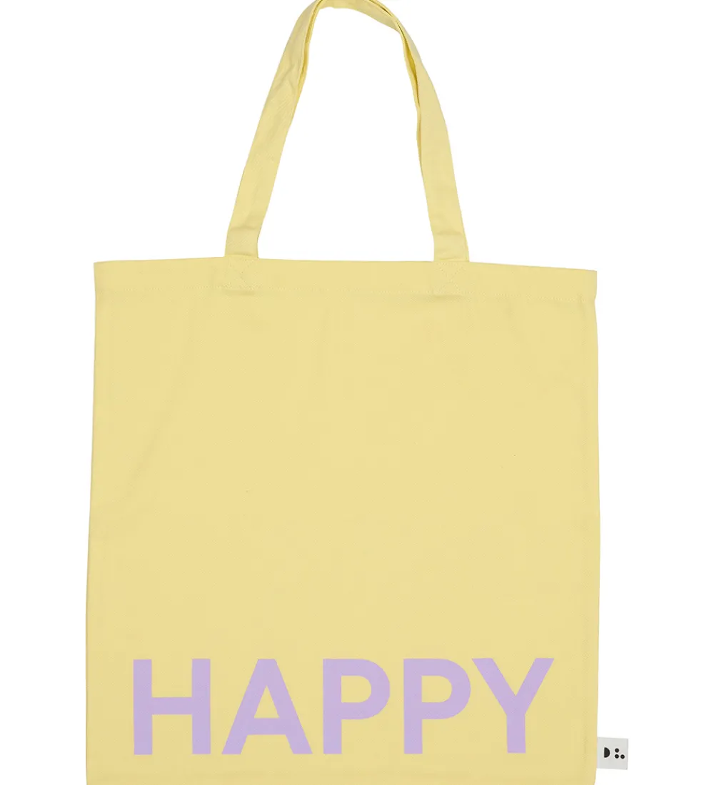 Design Letters Shoppers>Shopper - Happy - Gul m. Lilla