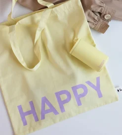 Design Letters Shoppers>Shopper - Happy - Gul m. Lilla