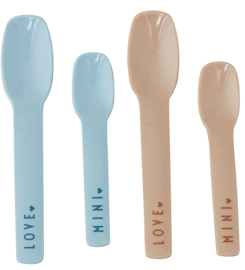 Design Letters Babyskeer>Skeer - 4-pak - Mini Favourite - Blå/Beige