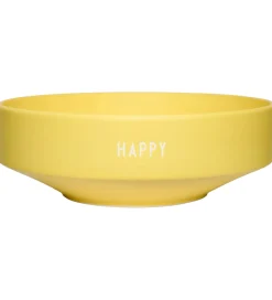 Design Letters Skåle>Skål - Large - Favorite - Happy - Gul