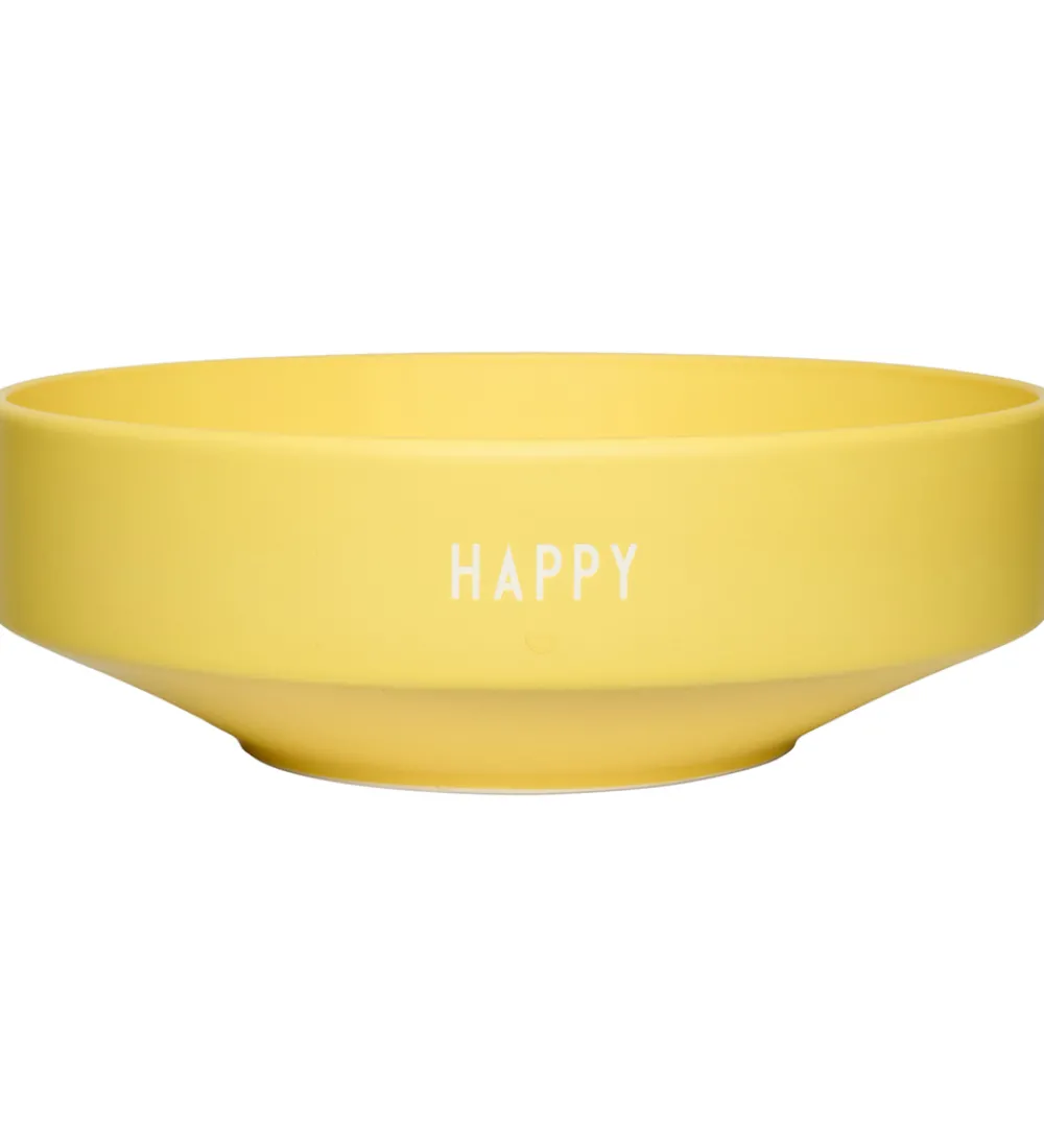 Design Letters Skåle>Skål - Large - Favorite - Happy - Gul